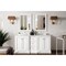 James Martin Vanities De Soto 72in Double Vanity, Bright White w/ 3 CM Arctic Fall Solid Surface Top 825-V72-BW-3AF - alternate 7